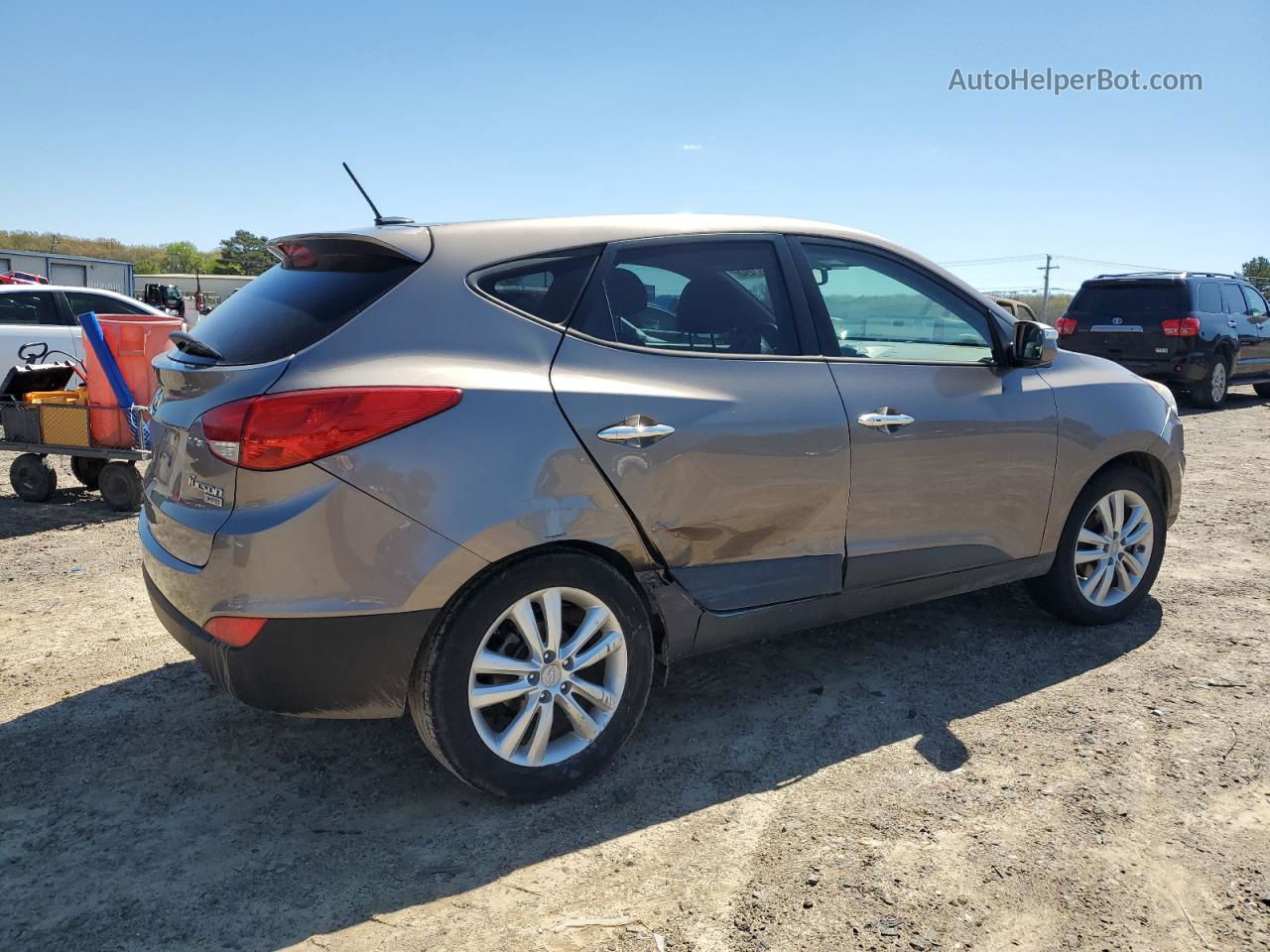 2013 Hyundai Tucson Gls Желто-коричневый vin: KM8JU3AC2DU564911