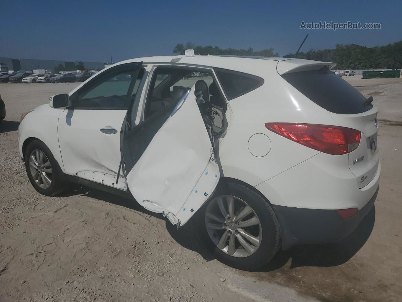 2013 Hyundai Tucson Gls White vin: KM8JU3AC2DU569042