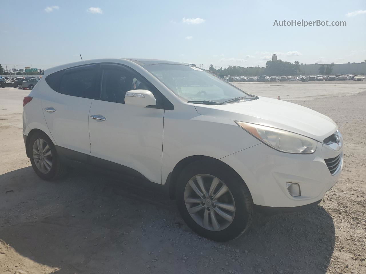 2013 Hyundai Tucson Gls White vin: KM8JU3AC2DU569042