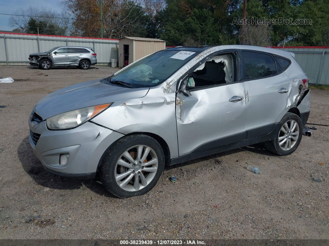 2013 Hyundai Tucson Limited Silver vin: KM8JU3AC3DU604185