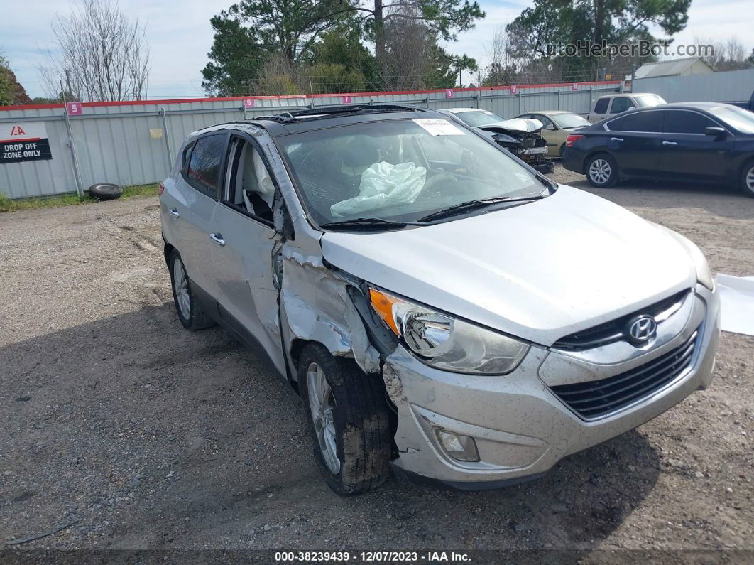 2013 Hyundai Tucson Limited Silver vin: KM8JU3AC3DU604185