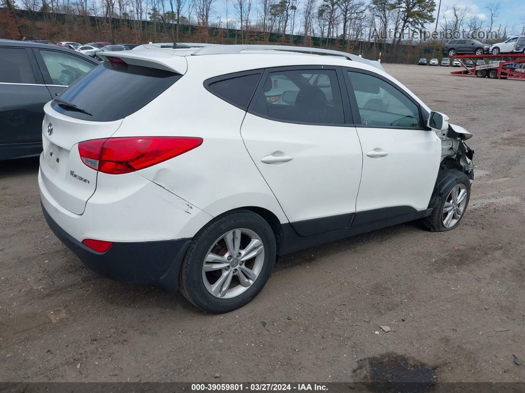 2013 Hyundai Tucson Gls White vin: KM8JU3AC4DU722469