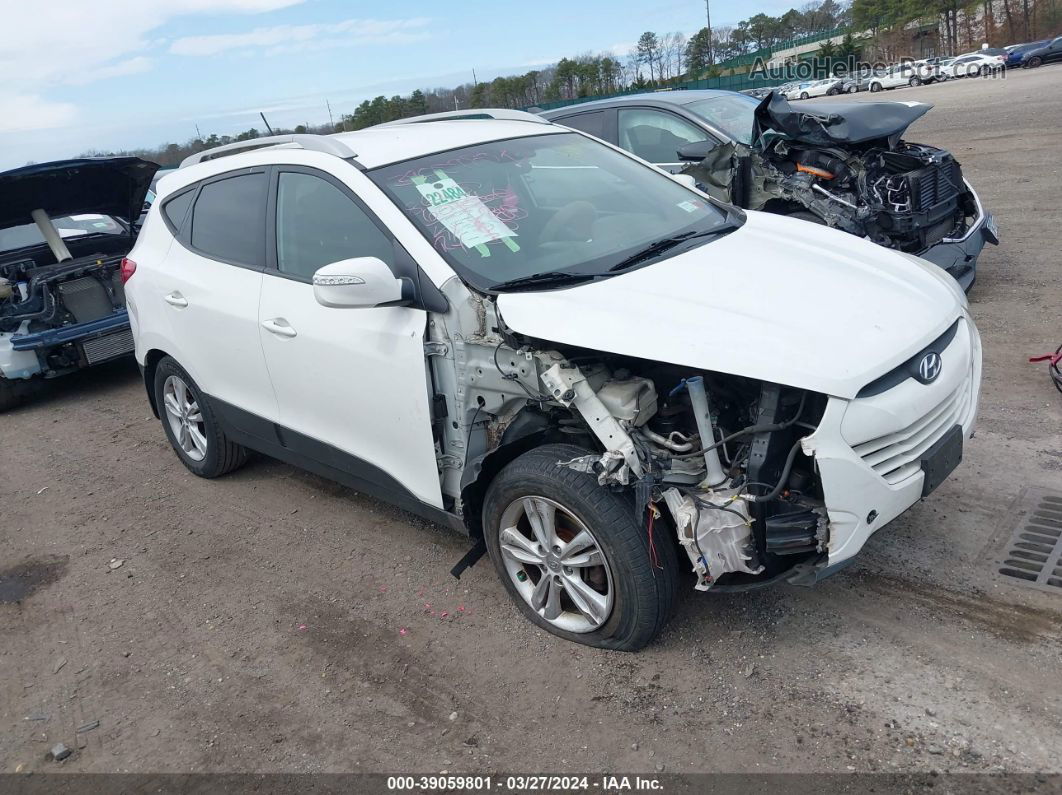 2013 Hyundai Tucson Gls White vin: KM8JU3AC4DU722469