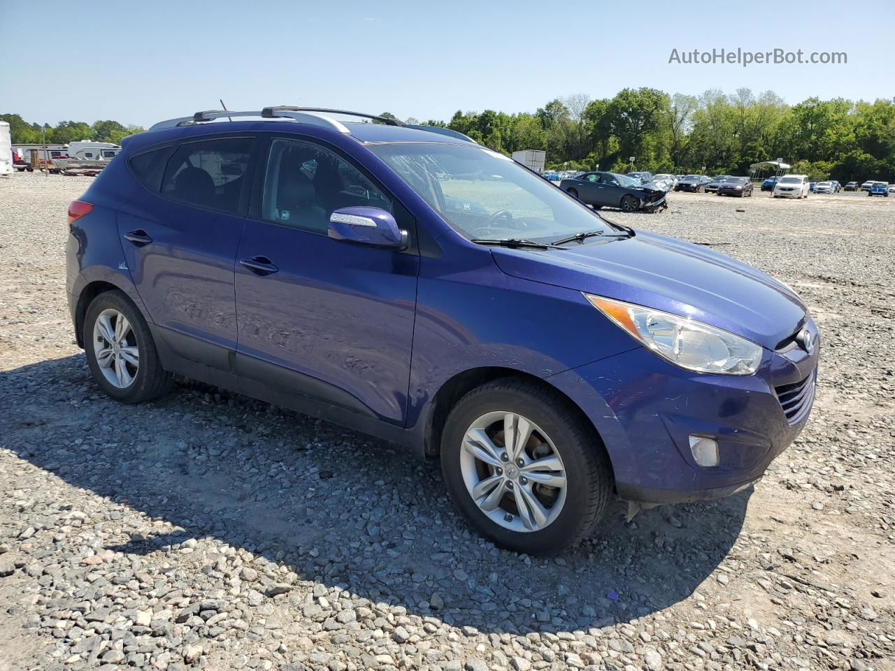 2013 Hyundai Tucson Gls Blue vin: KM8JU3AC5DU685223