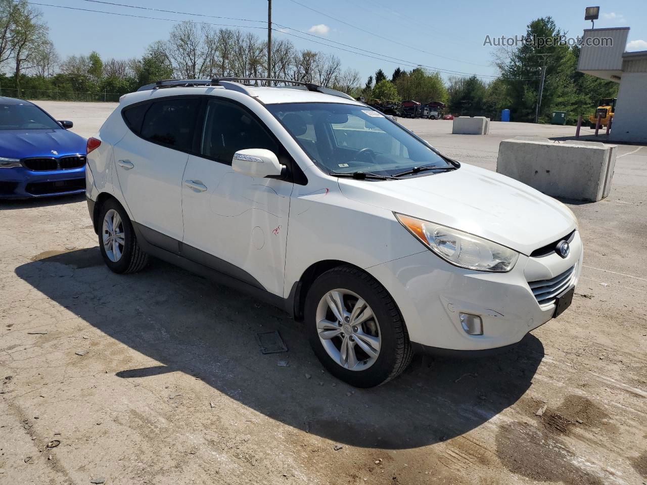 2013 Hyundai Tucson Gls White vin: KM8JU3AC6DU575619