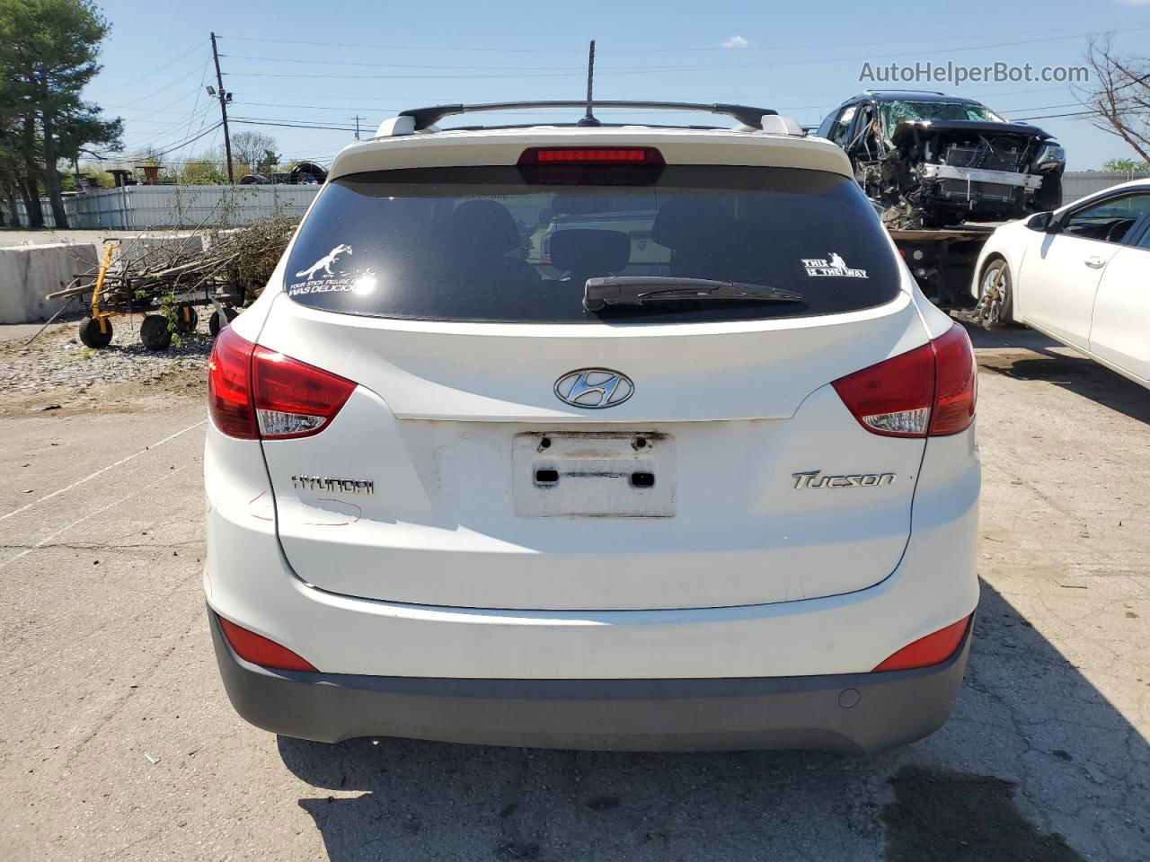 2013 Hyundai Tucson Gls White vin: KM8JU3AC6DU575619