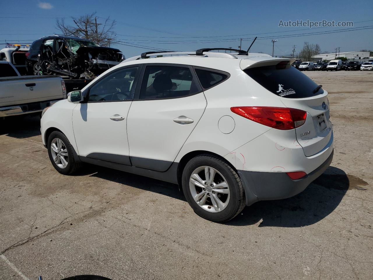 2013 Hyundai Tucson Gls White vin: KM8JU3AC6DU575619