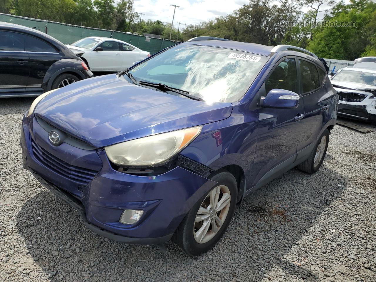 2013 Hyundai Tucson Gls Blue vin: KM8JU3AC7DU592168