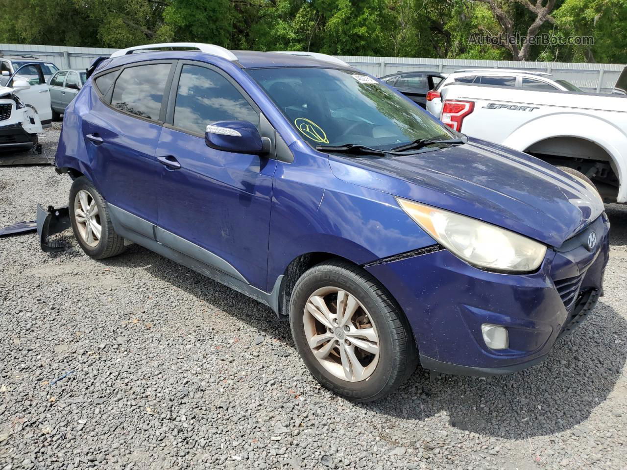 2013 Hyundai Tucson Gls Blue vin: KM8JU3AC7DU592168