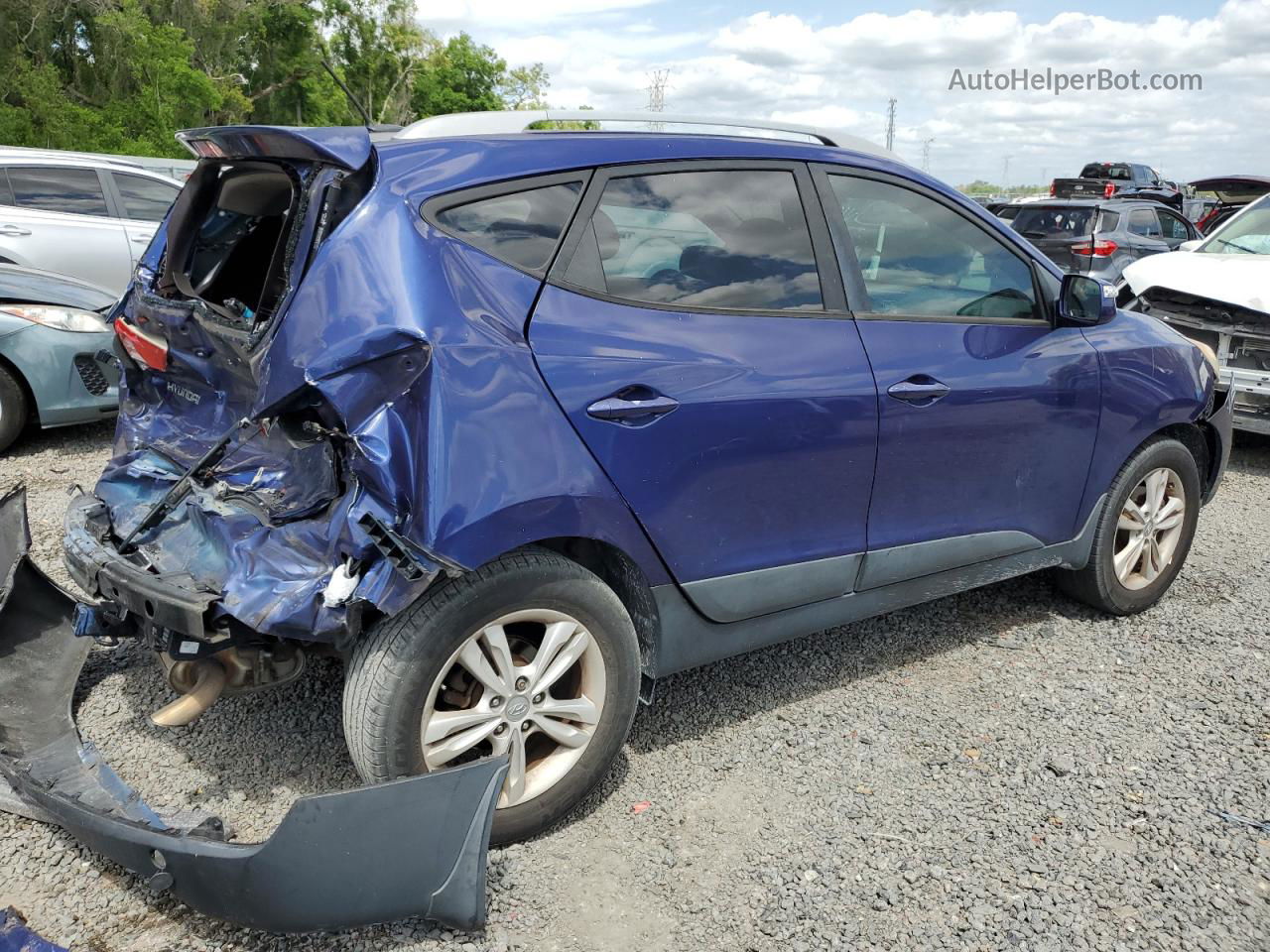 2013 Hyundai Tucson Gls Blue vin: KM8JU3AC7DU592168