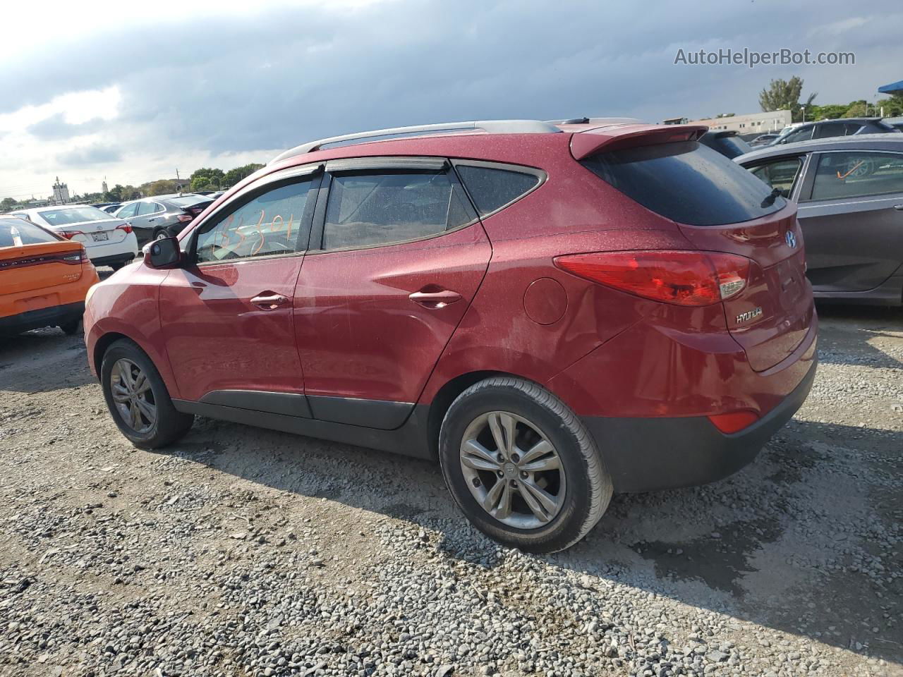 2013 Hyundai Tucson Gls Burgundy vin: KM8JU3AC8DU547465