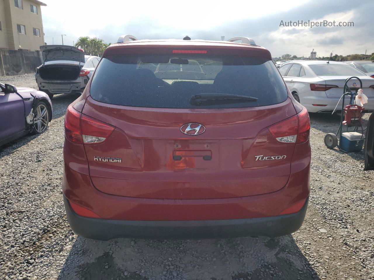 2013 Hyundai Tucson Gls Burgundy vin: KM8JU3AC8DU547465