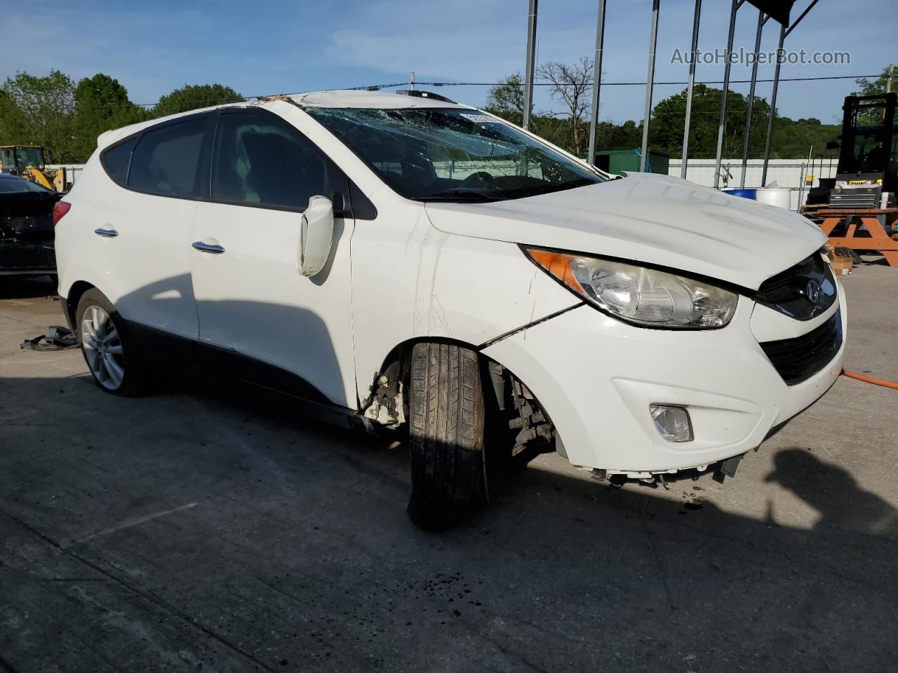 2013 Hyundai Tucson Gls White vin: KM8JU3AC8DU550074