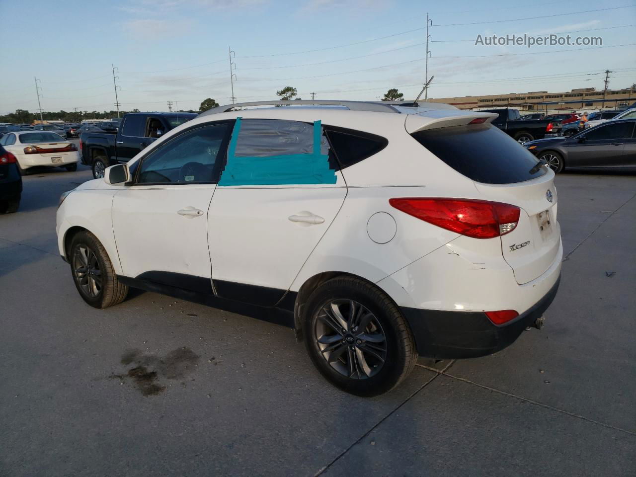 2014 Hyundai Tucson Gls White vin: KM8JU3AG0EU901645