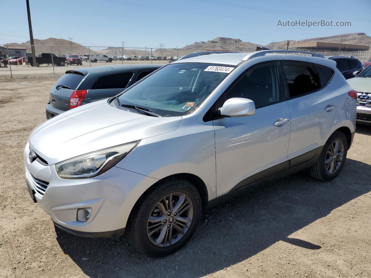 2014 Hyundai Tucson Gls Silver vin: KM8JU3AG0EU930644