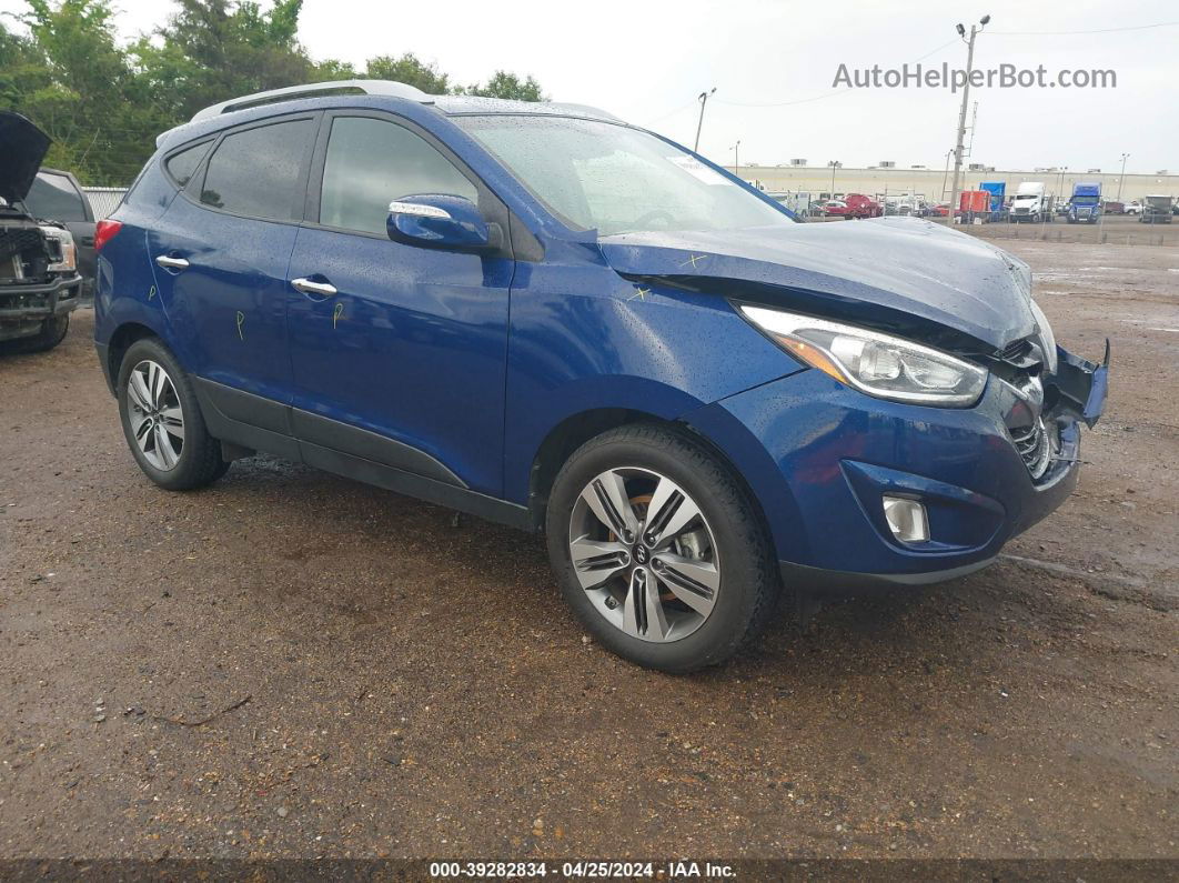 2014 Hyundai Tucson Limited Blue vin: KM8JU3AG2EU917636