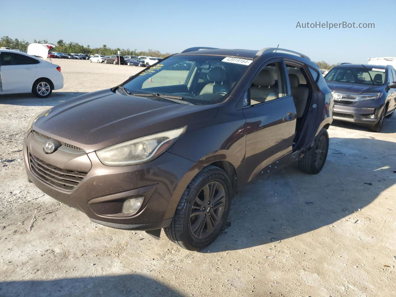 2014 Hyundai Tucson Gls Brown vin: KM8JU3AG2EU928586