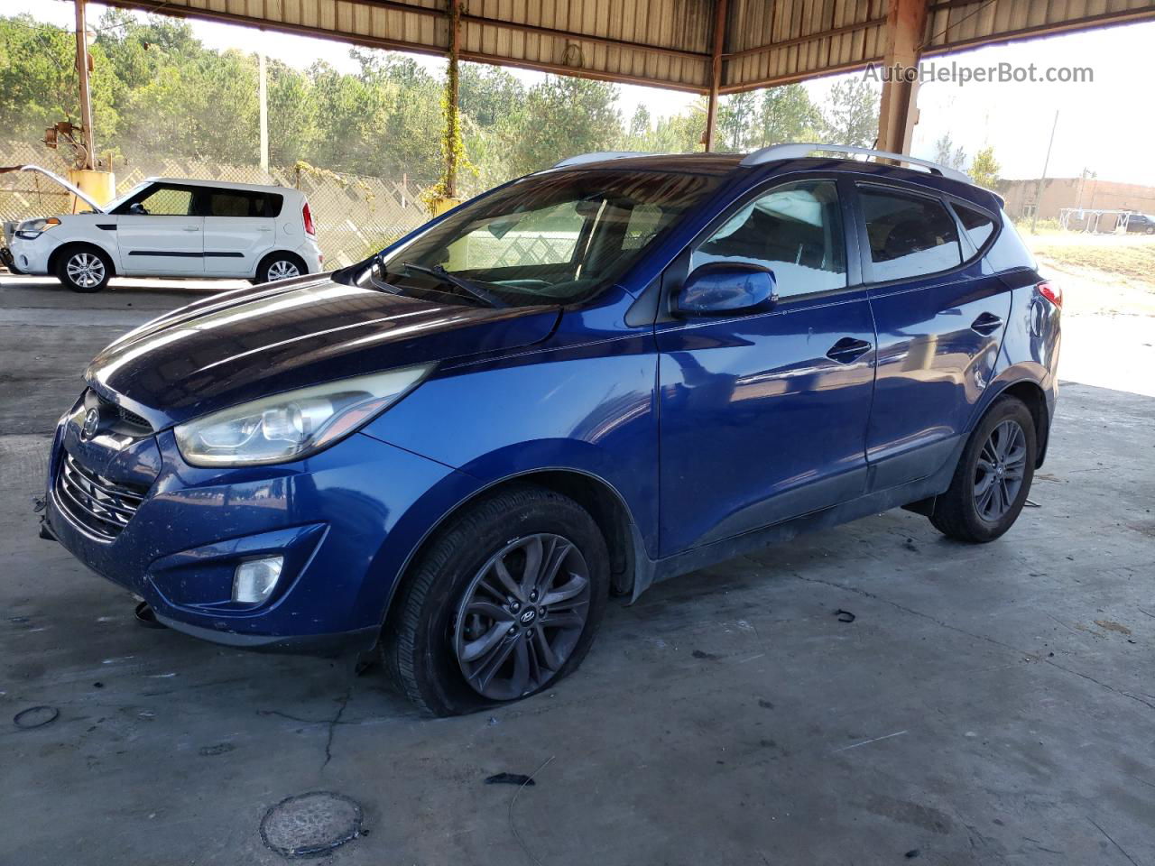 2014 Hyundai Tucson Gls Синий vin: KM8JU3AG3EU923798