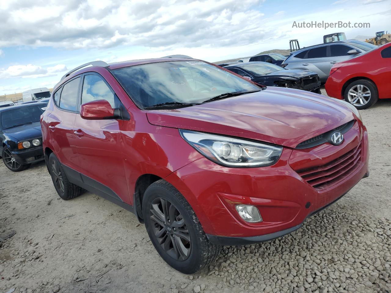 2014 Hyundai Tucson Gls Red vin: KM8JU3AG3EU927561