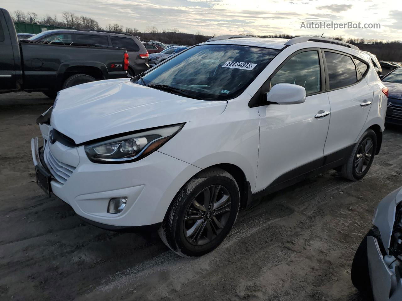 2014 Hyundai Tucson Gls Белый vin: KM8JU3AG3EU934431