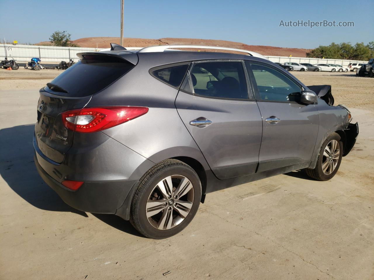 2014 Hyundai Tucson Gls Gray vin: KM8JU3AG4EU797256