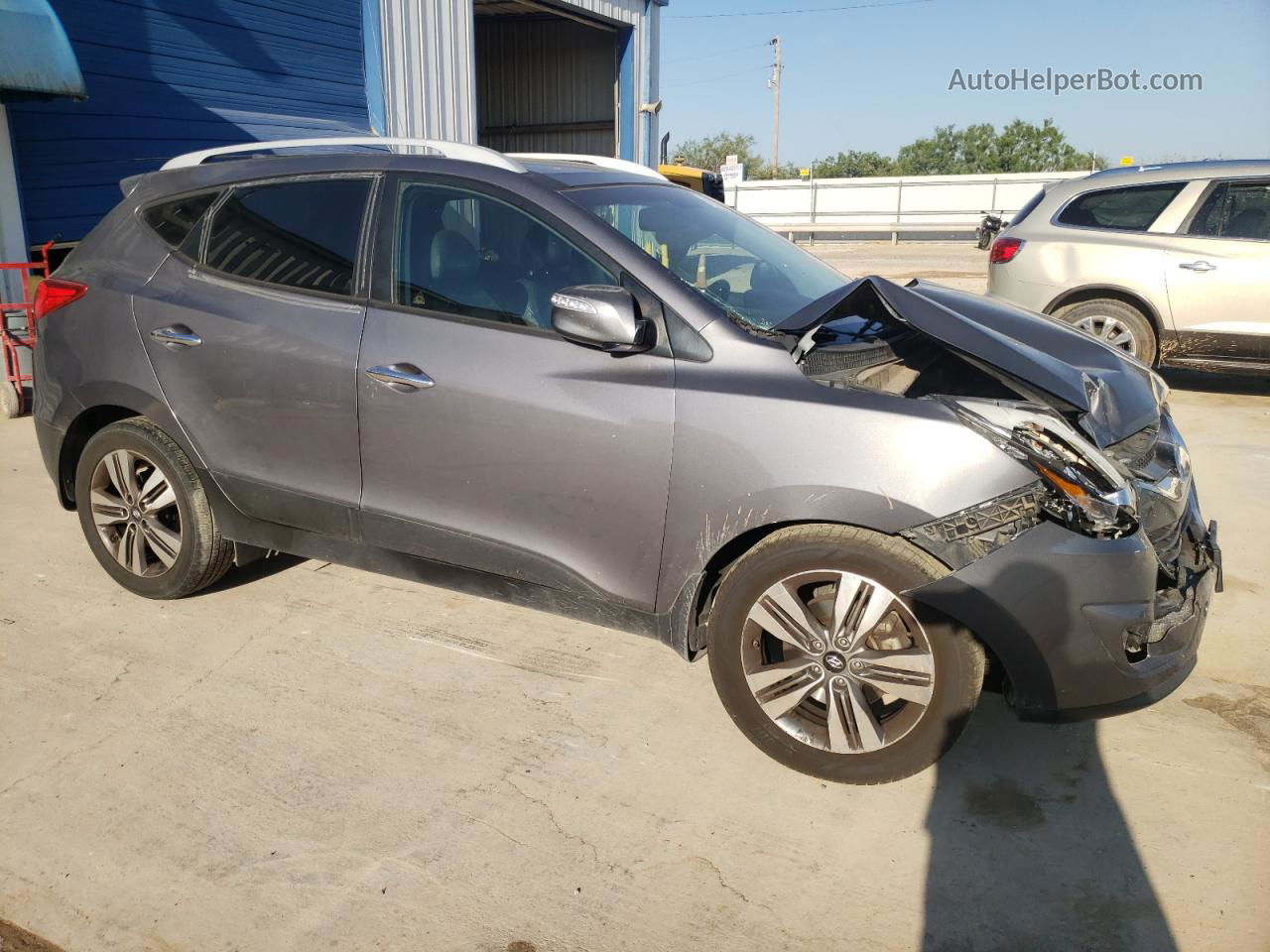 2014 Hyundai Tucson Gls Gray vin: KM8JU3AG4EU797256