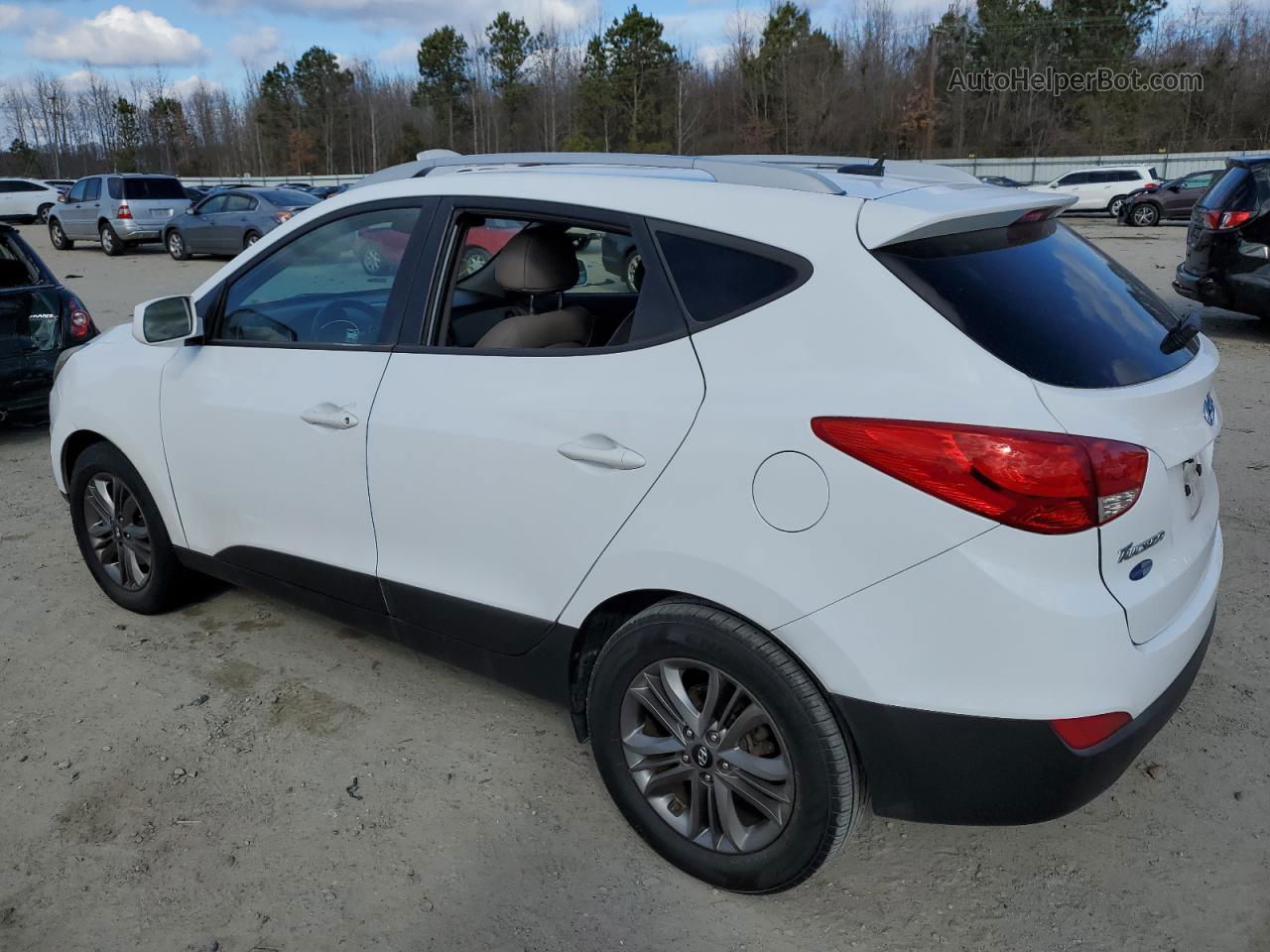 2014 Hyundai Tucson Gls White vin: KM8JU3AG4EU820387