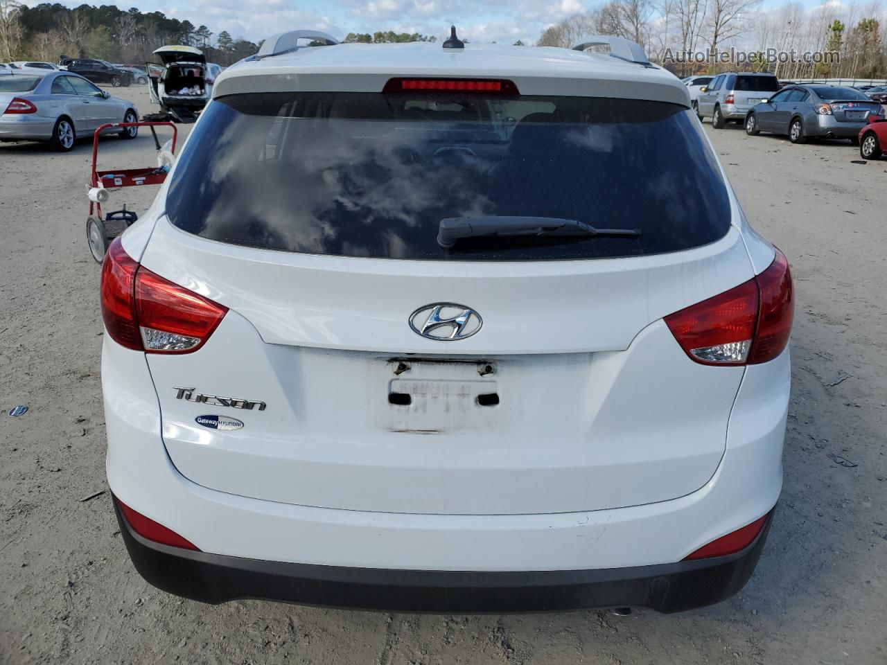 2014 Hyundai Tucson Gls White vin: KM8JU3AG4EU820387