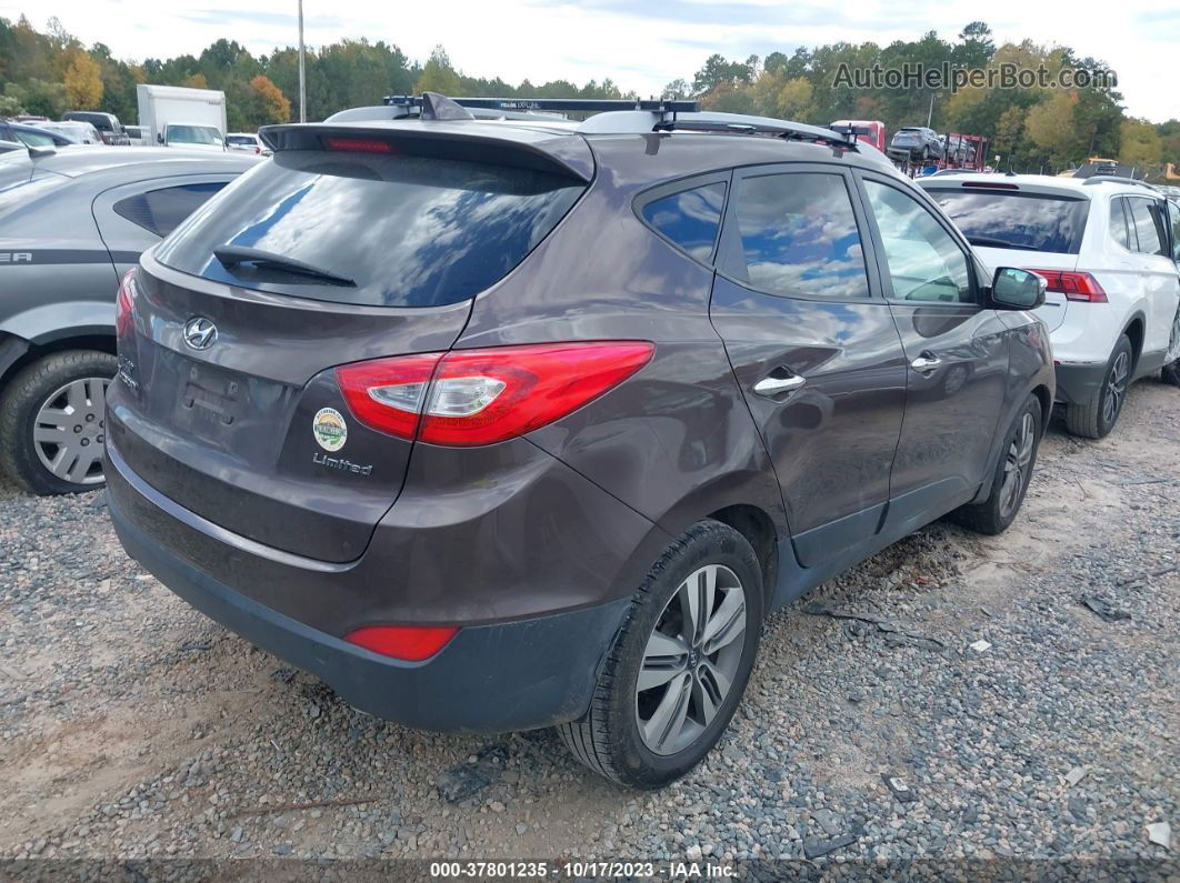 2014 Hyundai Tucson Limited Коричневый vin: KM8JU3AG4EU850246