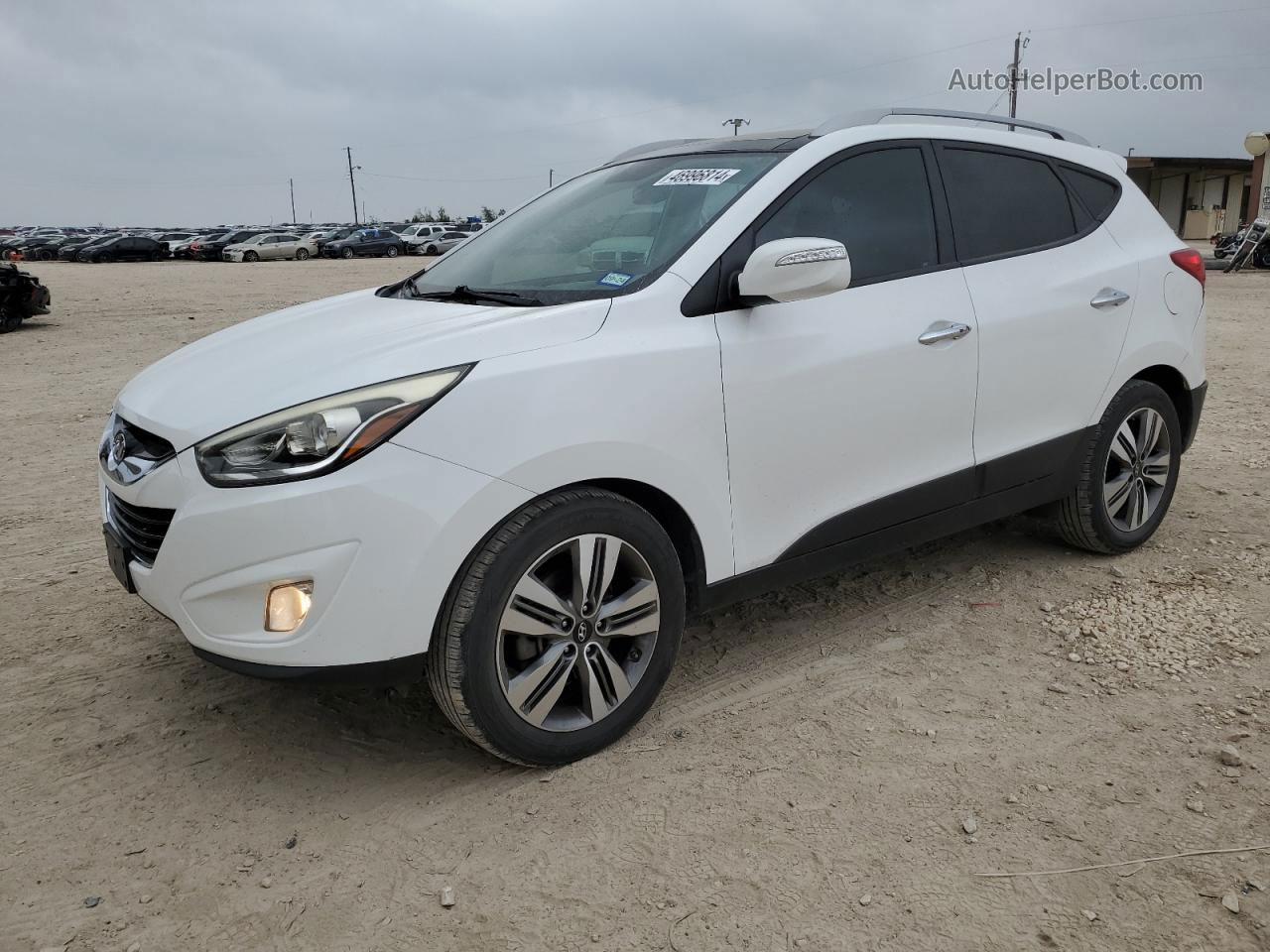 2014 Hyundai Tucson Gls White vin: KM8JU3AG4EU878449