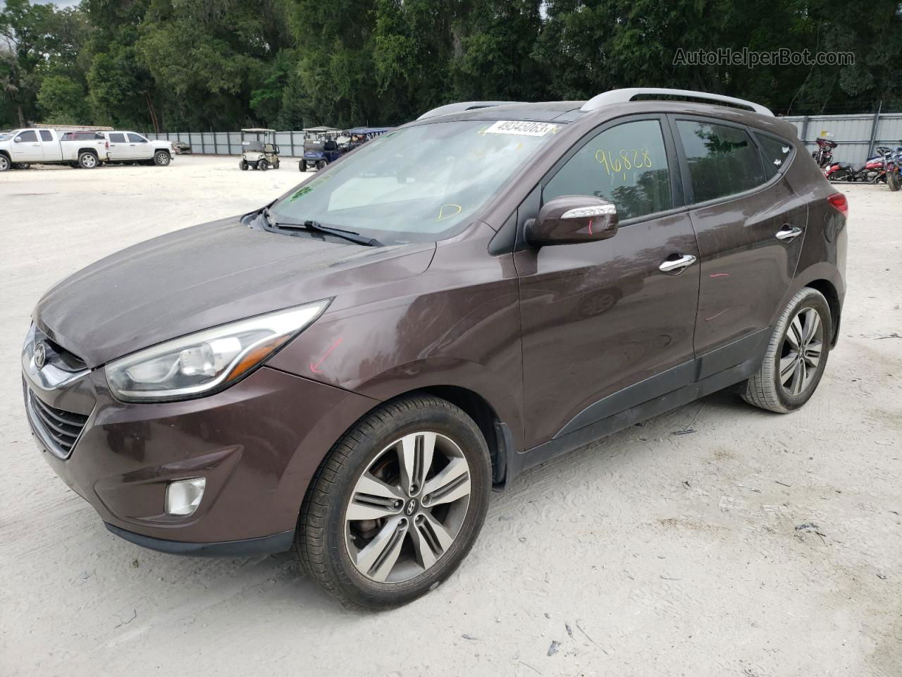 2014 Hyundai Tucson Gls Brown vin: KM8JU3AG4EU923051