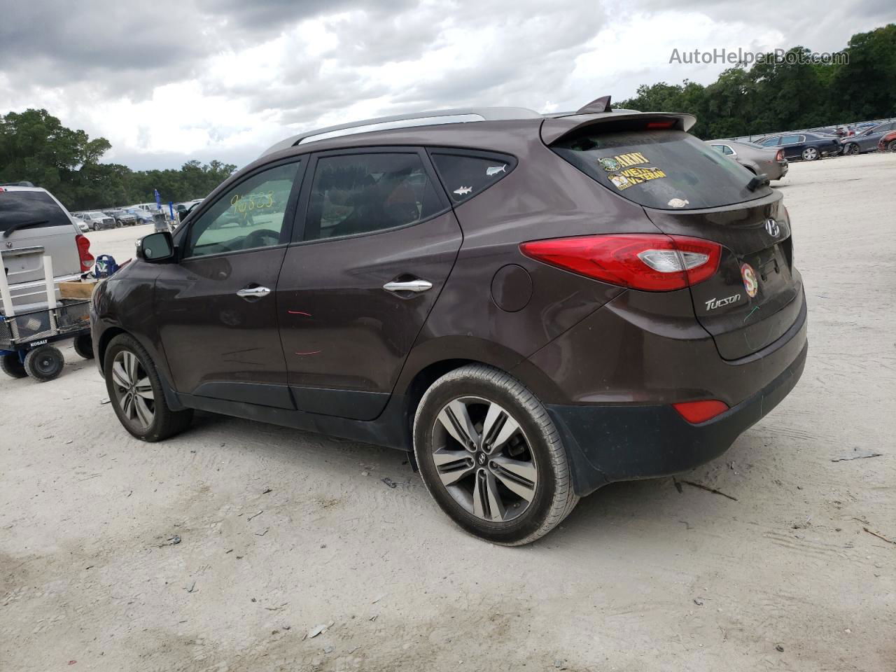 2014 Hyundai Tucson Gls Brown vin: KM8JU3AG4EU923051