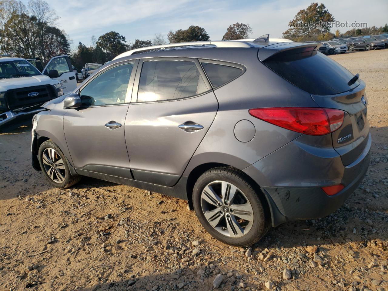 2014 Hyundai Tucson Gls Gray vin: KM8JU3AG5EU798013