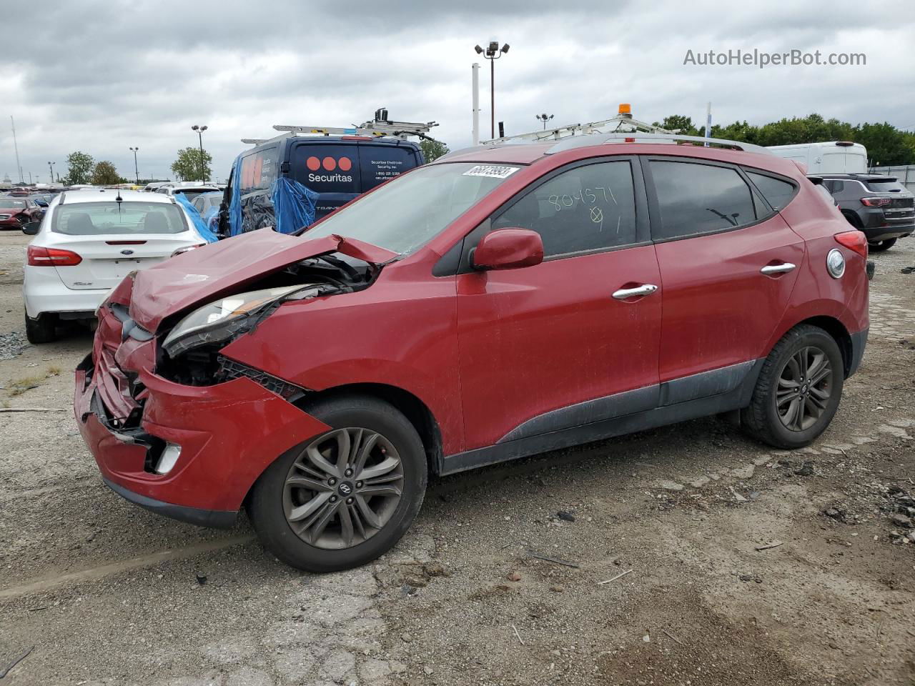 2014 Hyundai Tucson Gls Красный vin: KM8JU3AG5EU804571