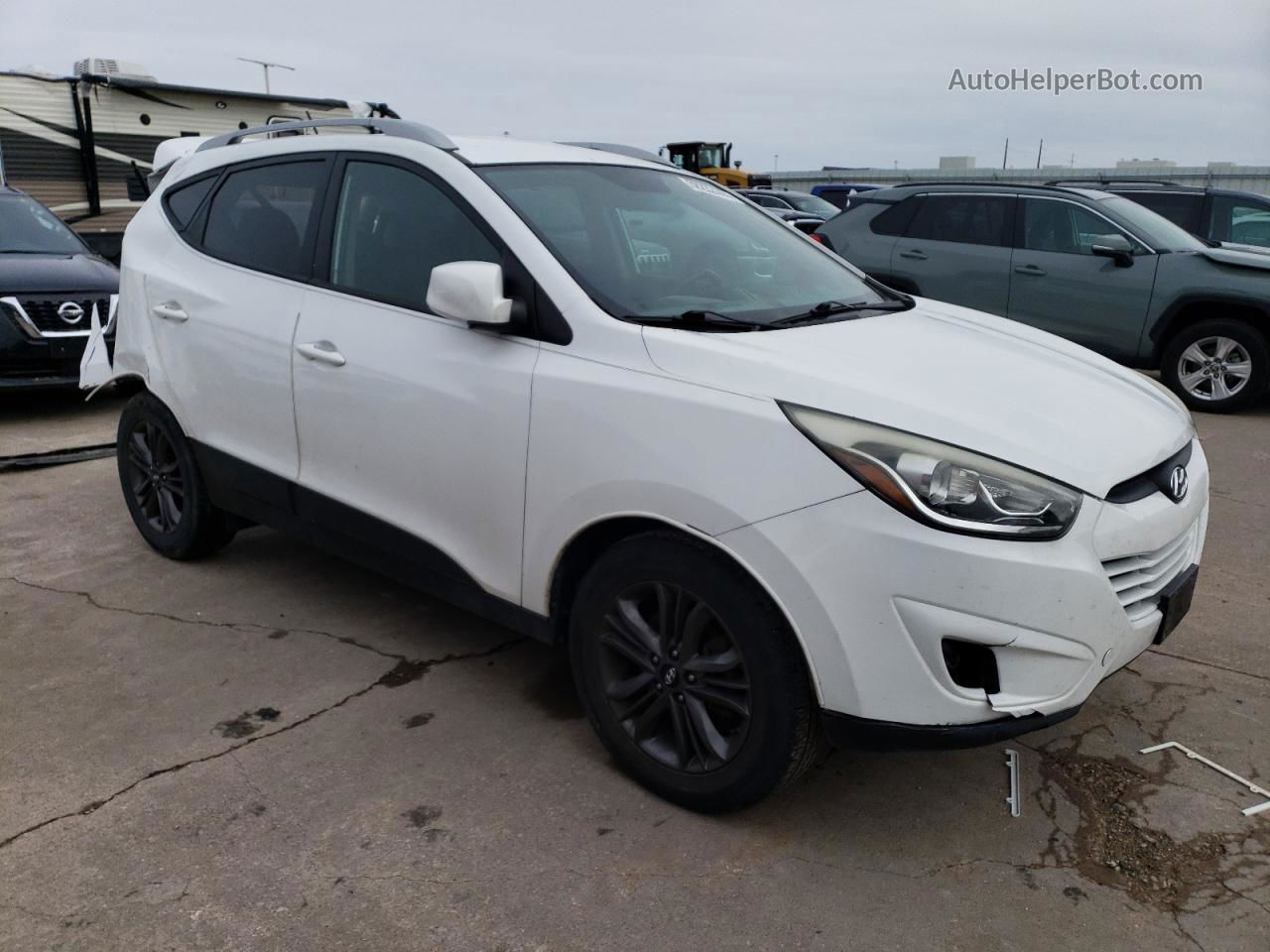 2014 Hyundai Tucson Gls Белый vin: KM8JU3AG5EU822634