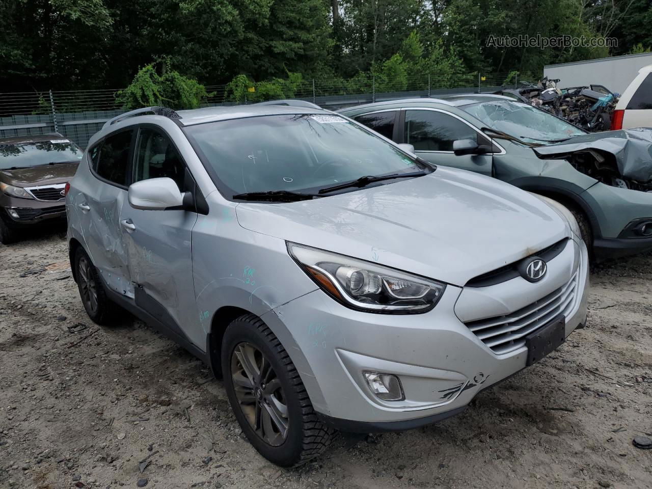 2014 Hyundai Tucson Gls Silver vin: KM8JU3AG5EU897768