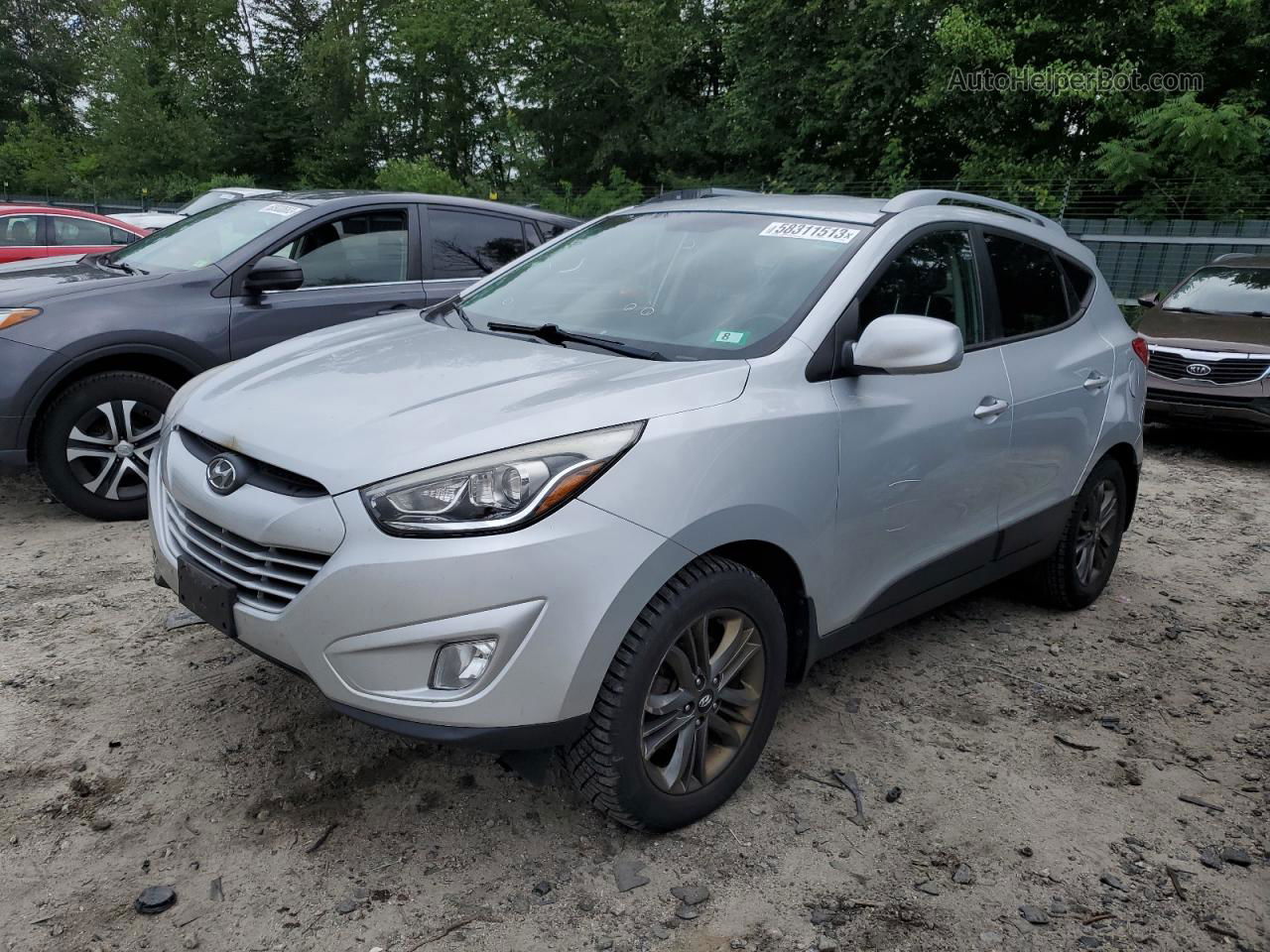 2014 Hyundai Tucson Gls Silver vin: KM8JU3AG5EU897768