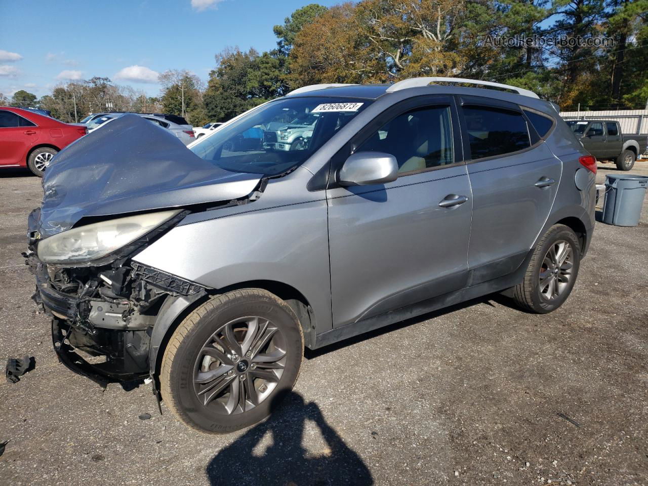 2014 Hyundai Tucson Gls Silver vin: KM8JU3AG5EU923866