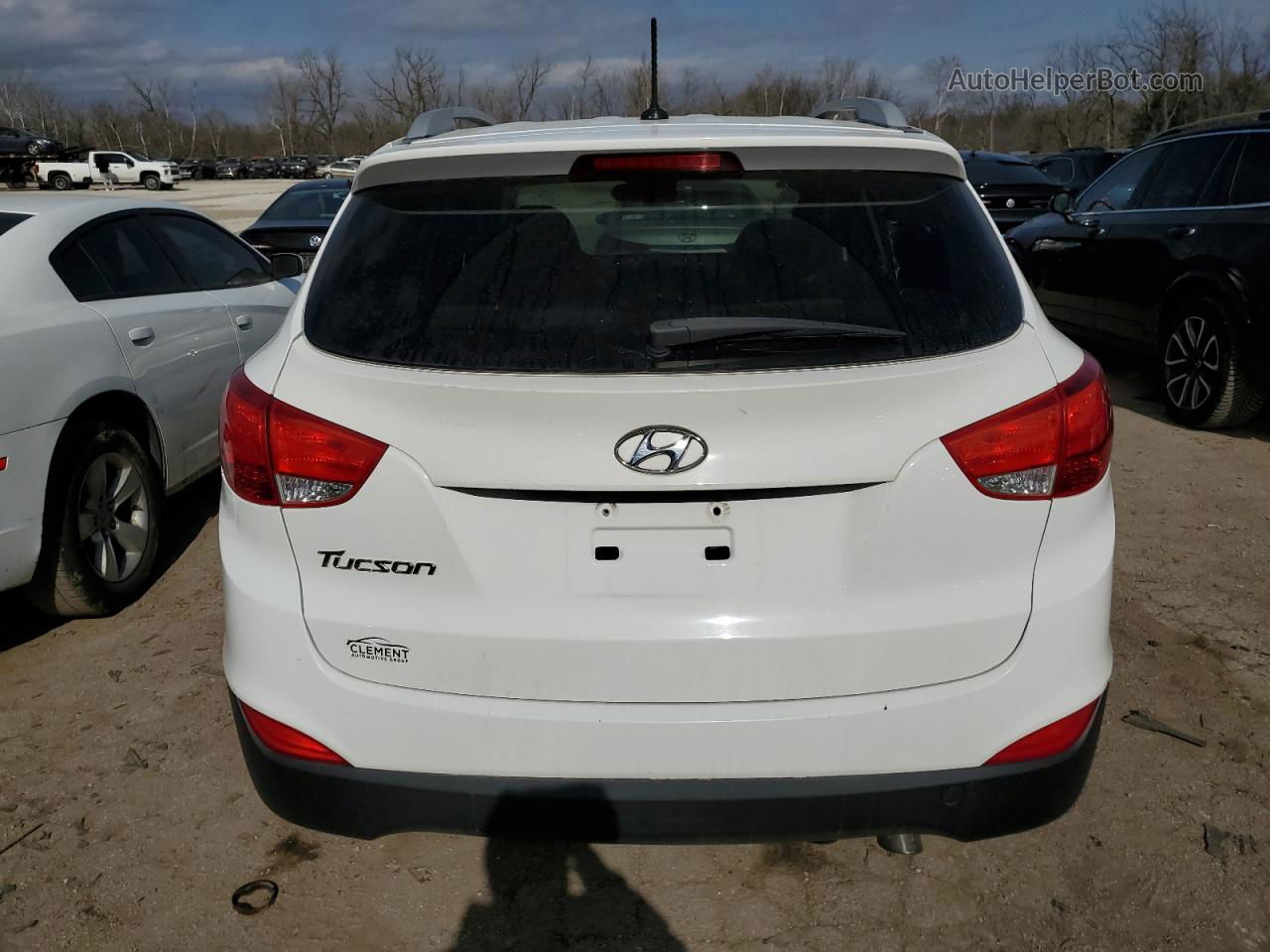 2014 Hyundai Tucson Gls White vin: KM8JU3AG6EU856677