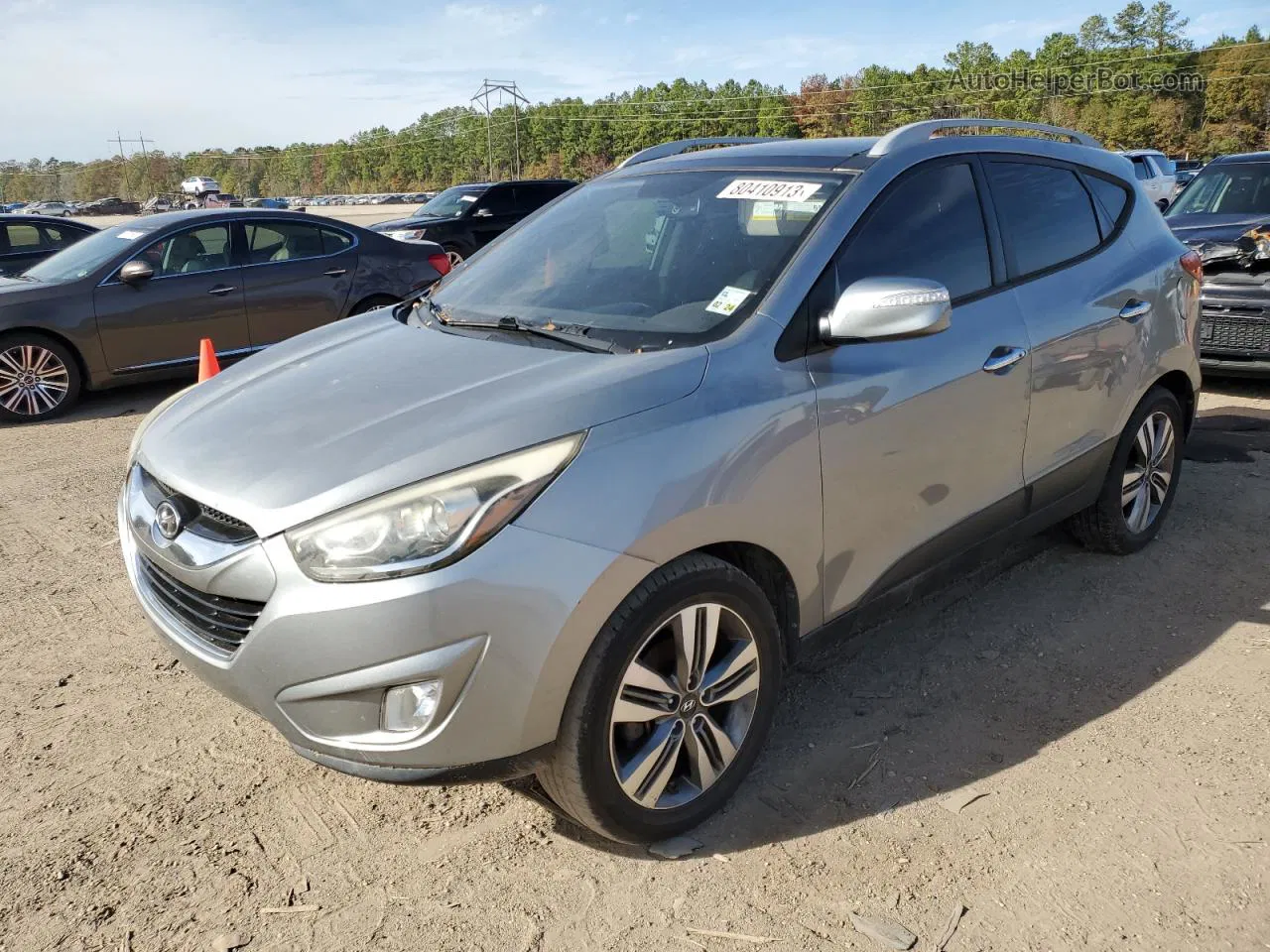 2014 Hyundai Tucson Gls Silver vin: KM8JU3AG6EU858350