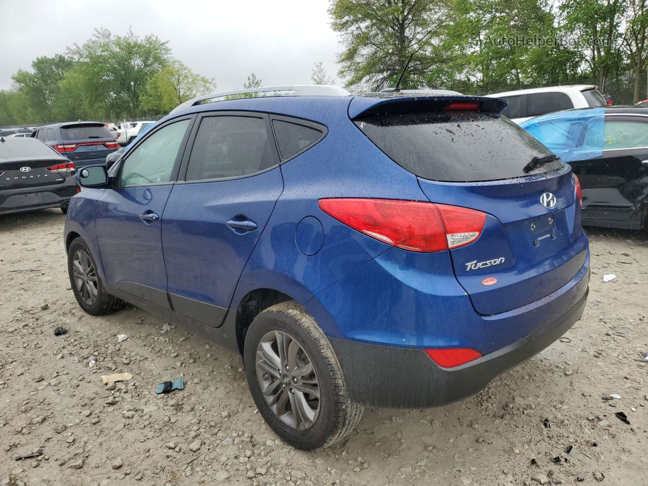 2014 Hyundai Tucson Gls Blue vin: KM8JU3AG6EU885855