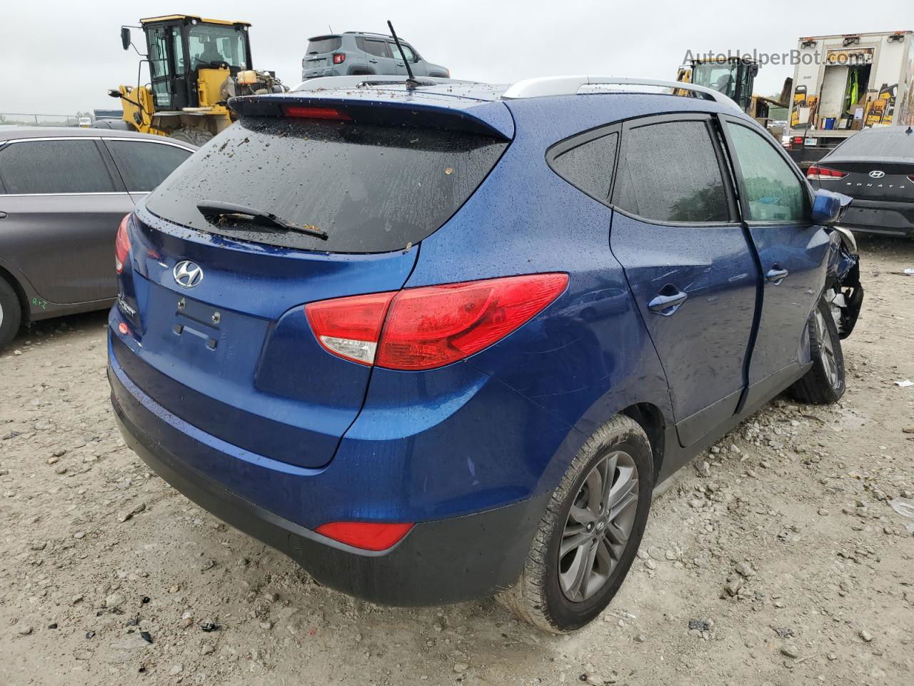 2014 Hyundai Tucson Gls Blue vin: KM8JU3AG6EU885855