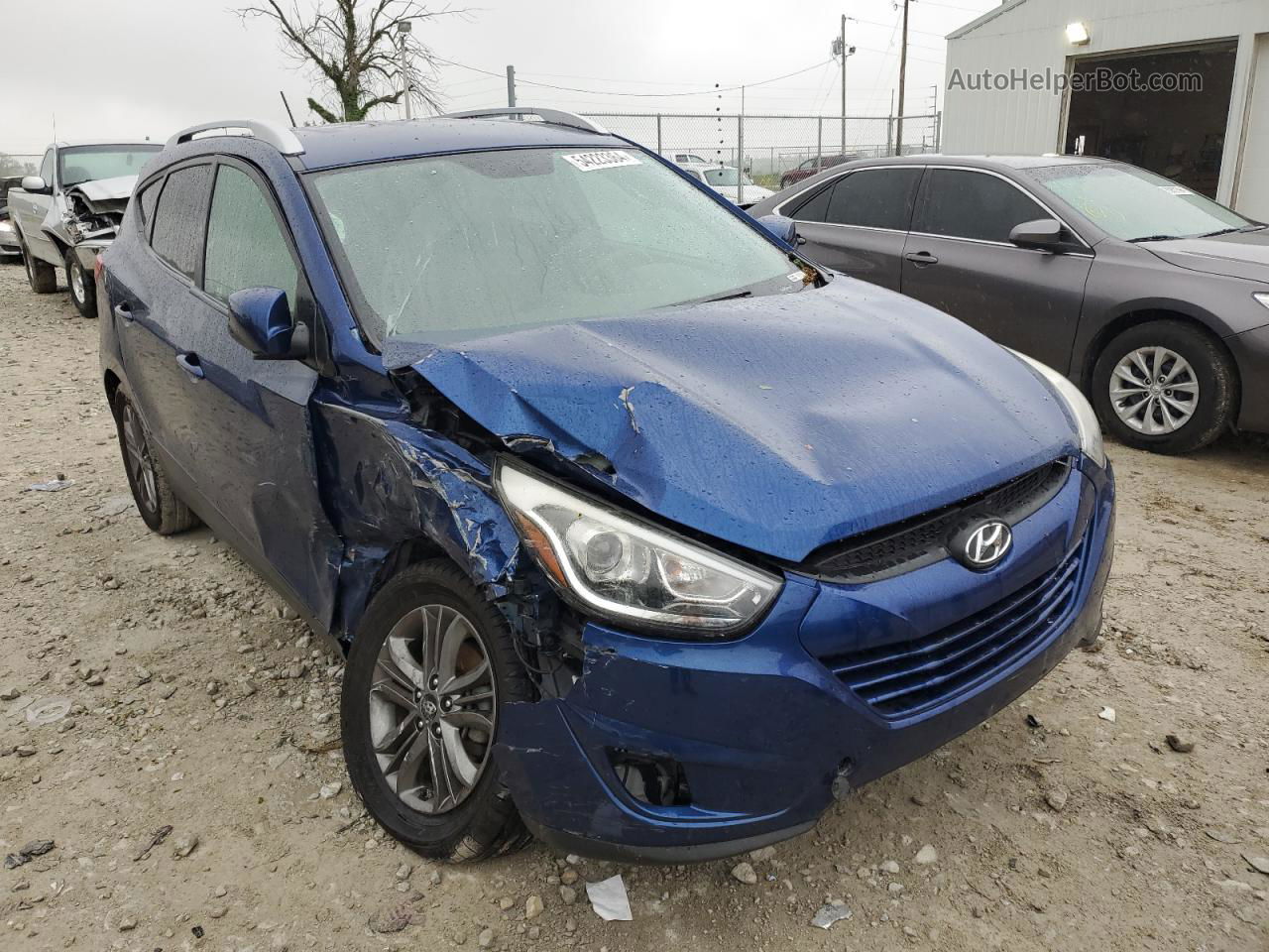 2014 Hyundai Tucson Gls Blue vin: KM8JU3AG6EU885855