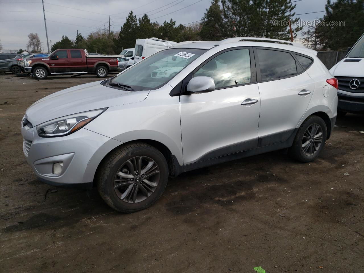 2014 Hyundai Tucson Gls Silver vin: KM8JU3AG6EU930504