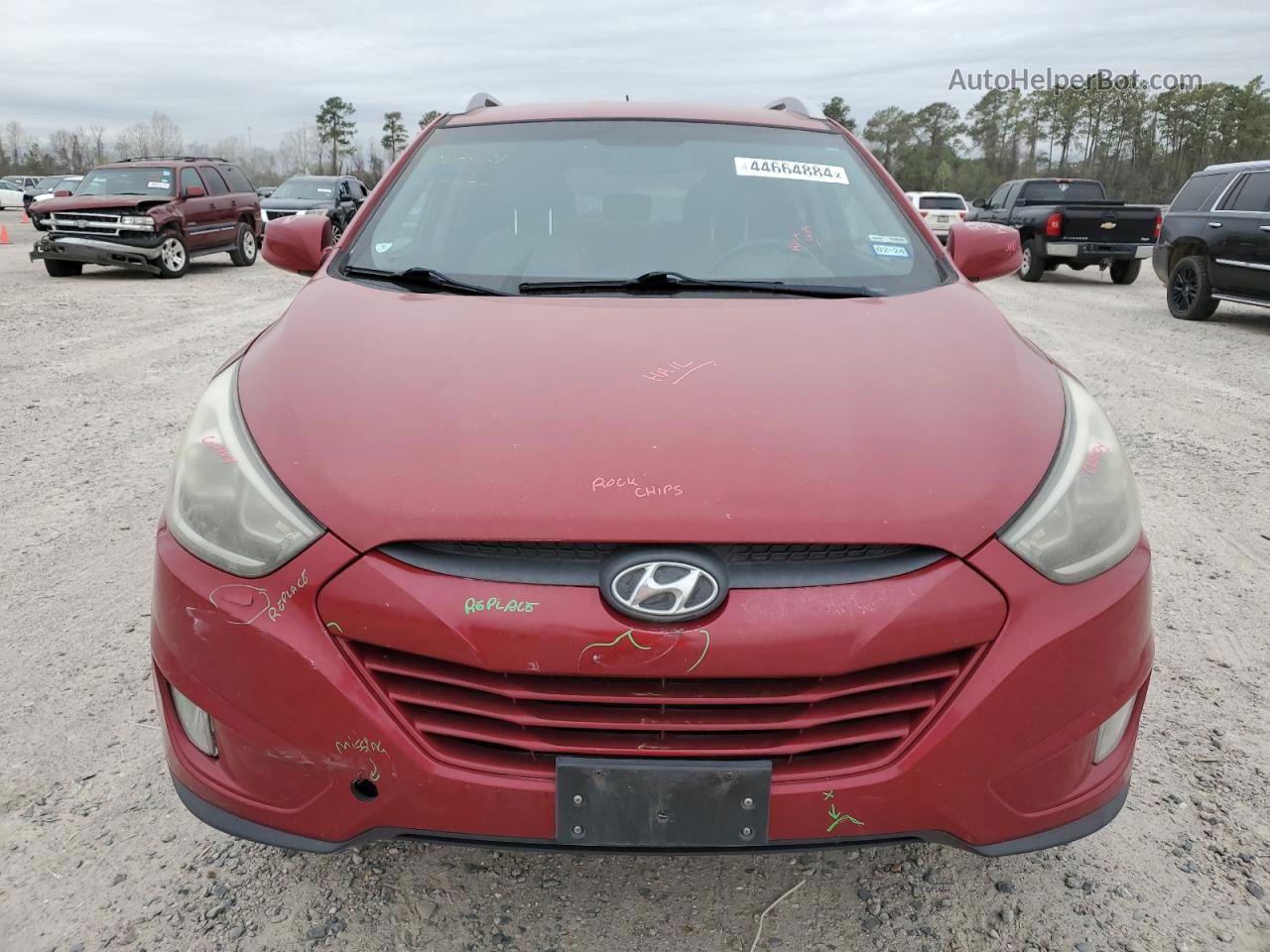 2014 Hyundai Tucson Gls Red vin: KM8JU3AG7EU839046