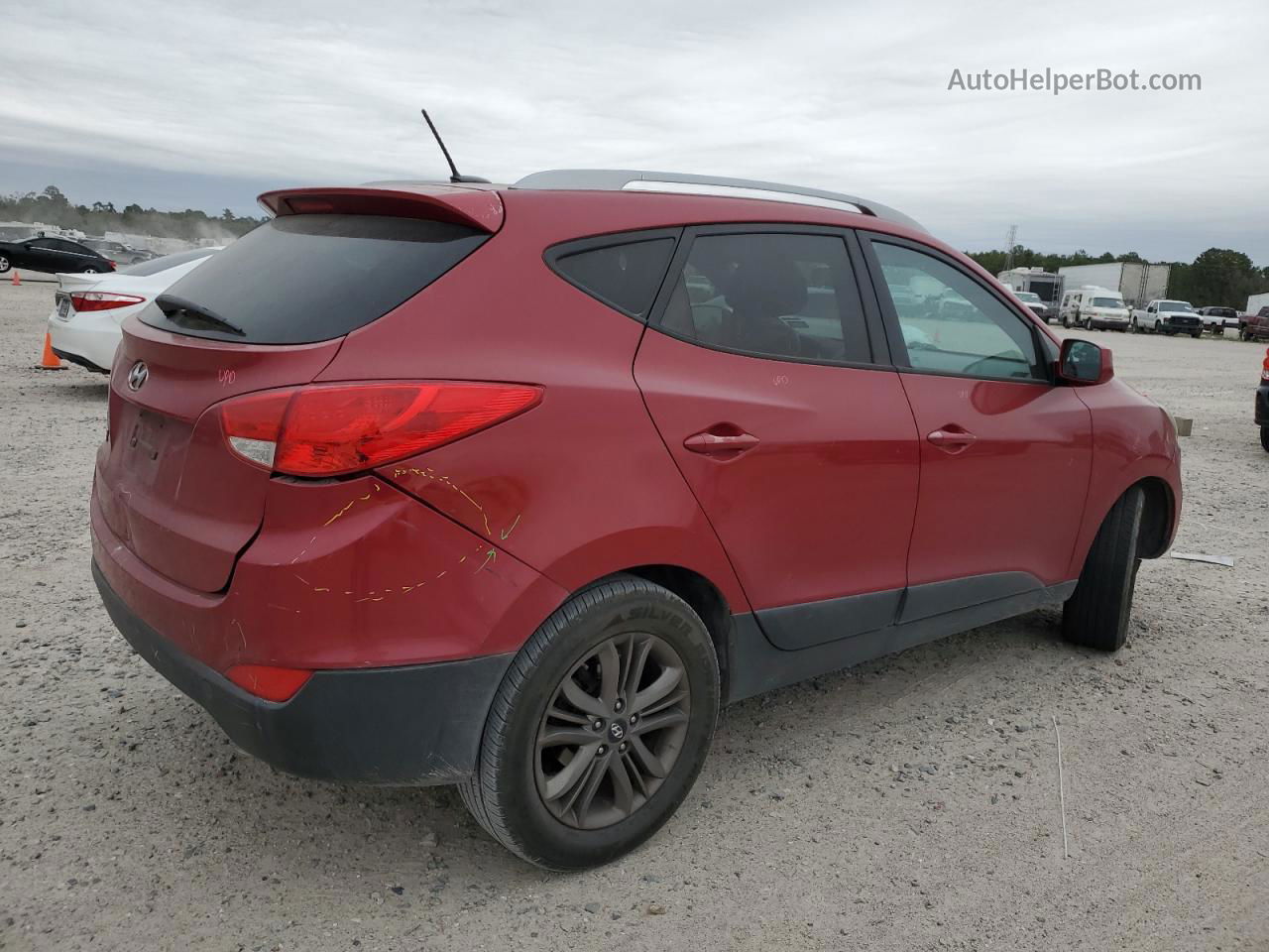 2014 Hyundai Tucson Gls Red vin: KM8JU3AG7EU839046