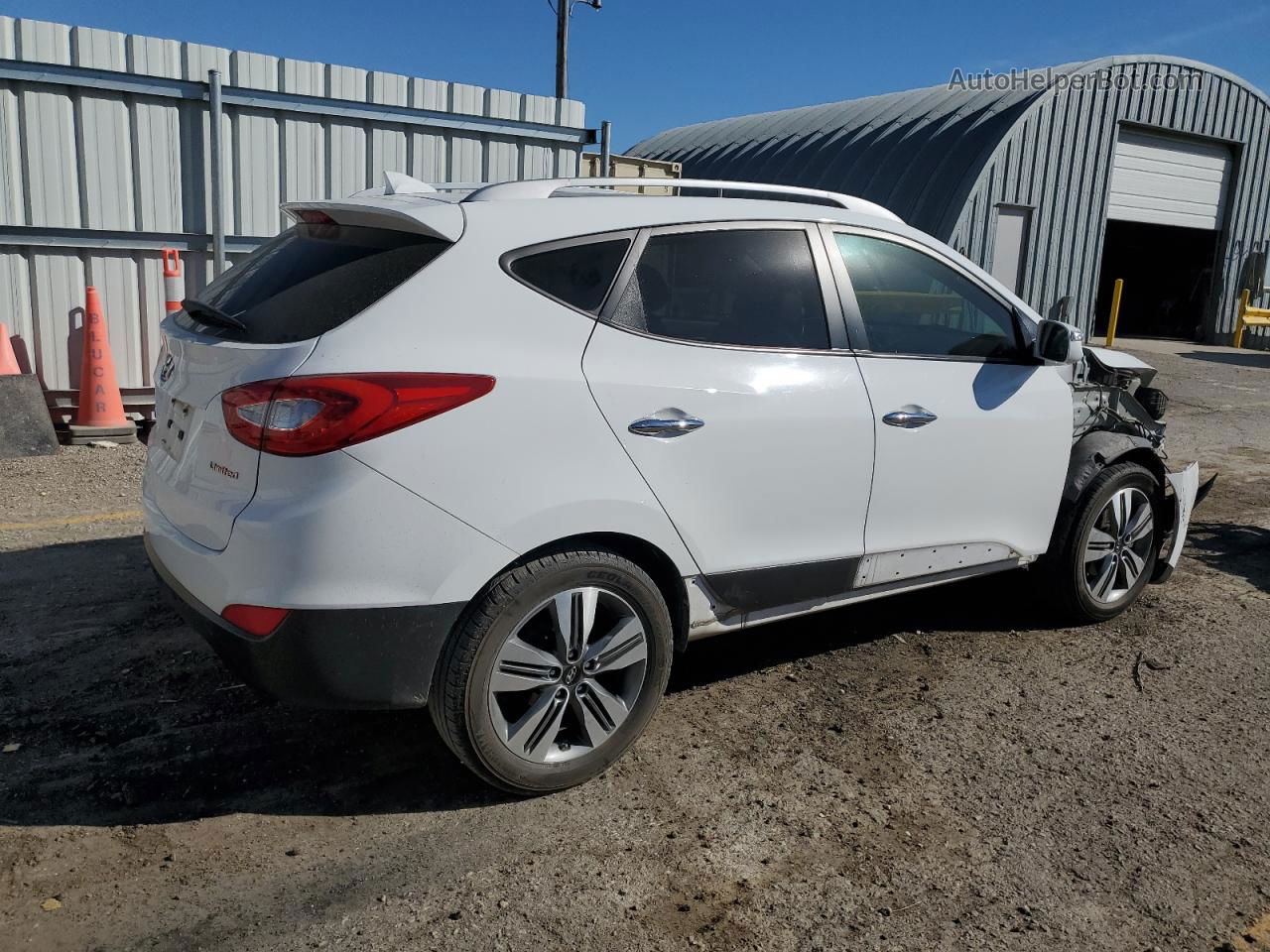 2014 Hyundai Tucson Gls White vin: KM8JU3AG7EU856395