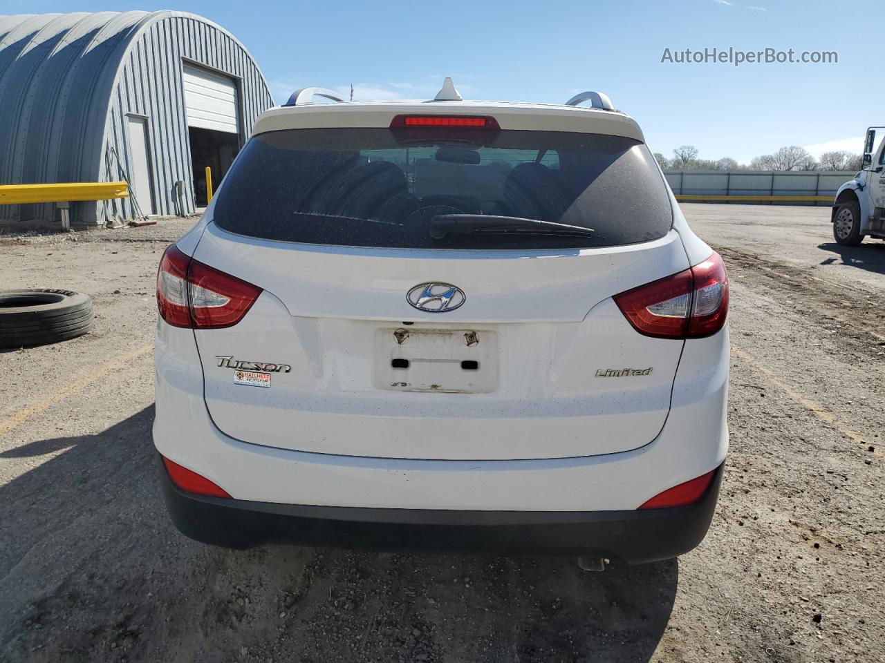 2014 Hyundai Tucson Gls White vin: KM8JU3AG7EU856395