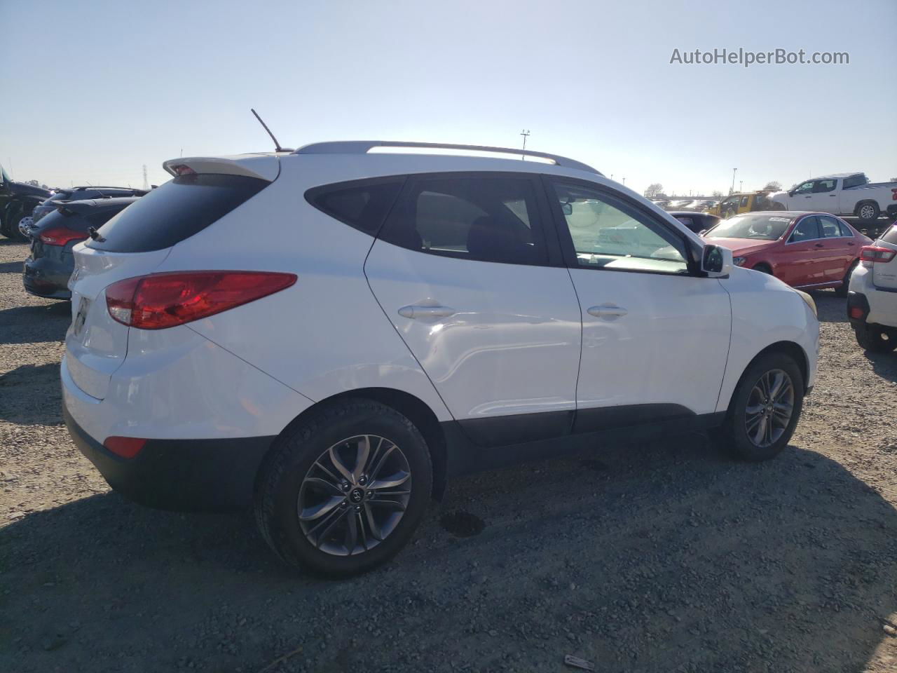 2014 Hyundai Tucson Gls White vin: KM8JU3AG7EU907474