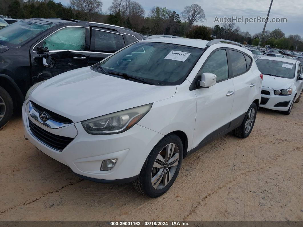 2014 Hyundai Tucson Limited White vin: KM8JU3AG7EU927160